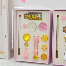 Adjustable Stamp Patterns Sealing Wax Kit Non Toxic Smokeless Multi Colors Sealing Wax for Craft Projects Wedding Invitations