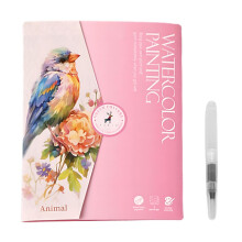 12-Color Watercolor Painting Kit | Washable Paint Set with Brushes & Guided Workbook, Beginner-Friendly Art Supplies for Kids/Teens/Adults