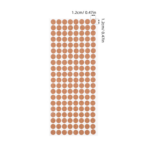 2500Pcs Round Light Brown Cork Pads with Strong Adhesive for Home Use 1