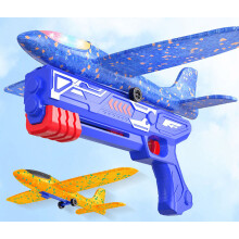 LED Foam Glider Airplane Launcher Toy with 2 Flight Modes – Outdoor Flying Toy for Kids 6+, Birthday Gift & Party Supply