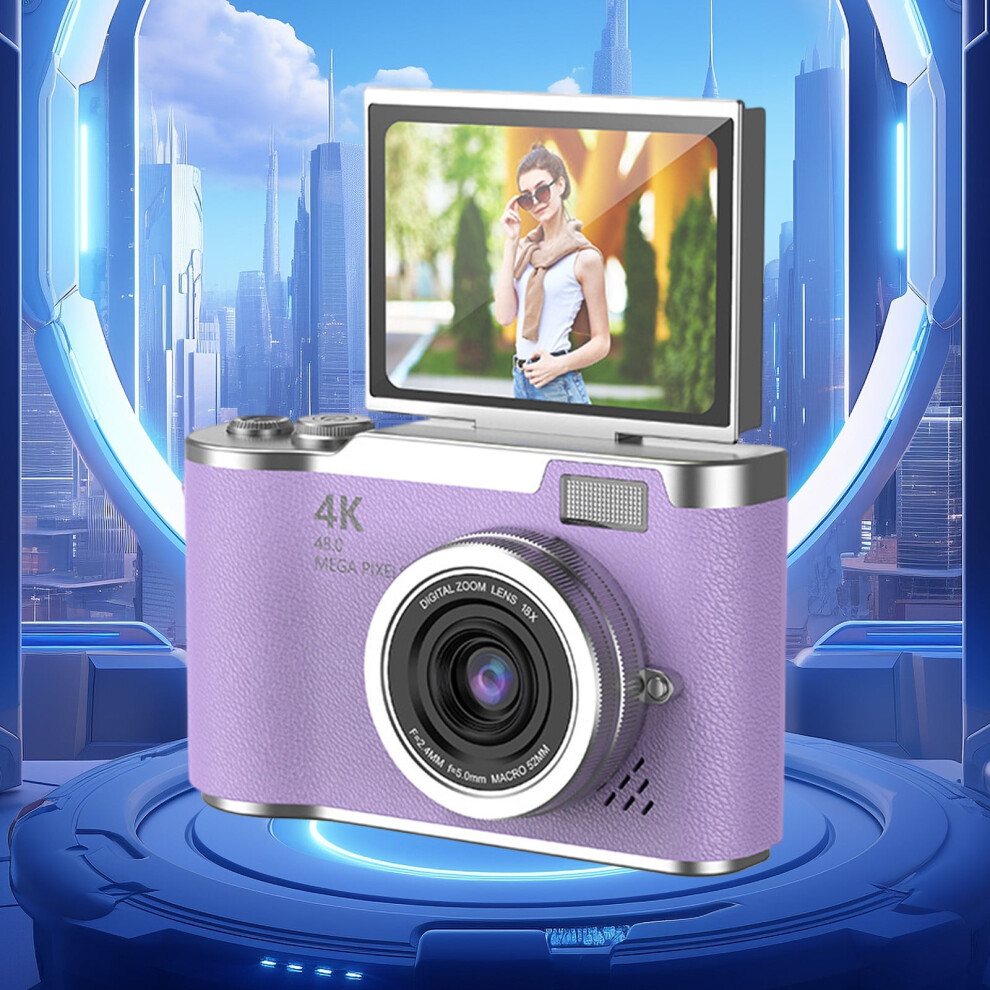 Oefntac Digital Camera 2.4" Flip Screen, 1080P Fhd, 44Mp, 8X Zoom, Compact Vintage Style Â Compatible With Teens & Kids 9558633062137