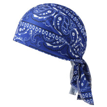 Skull Cap for Men Women Cooling Sweat Wicking Helmet Running Cycling Bandana Summer Hat Blue Free Size