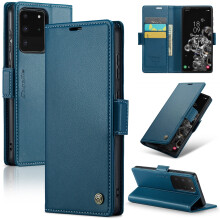 CaseMe Leather Wallet Case for compatible with Samsung Galaxy S20 Ultra – RFID Blocking, Magnetic Clasp, Kickstand, Card Holder