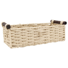 Wicker Storage Baskets for Bathroom, Countertop & Toilet Tank Top – Stackable, Compatible with Cable Management