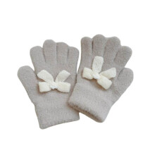 Kids Winter Gloves for Boys Girls Warm Wool Lined Gloves Toddler Thermal Knitted Mittens Beige Free Size