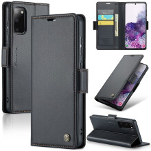 CaseMe Leather Wallet Case for compatible with Samsung Galaxy S20 5G – RFID Blocking, Magnetic Clasp, Kickstand, Card Holder