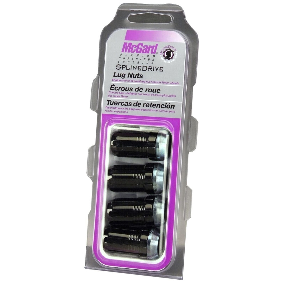 Mcgard 65315Bk Splinedrive Cone Seat Lug Nuts (M14 X 1.5 Thread Size)... Black 9558633065787