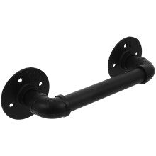 Vintage Door Handle Industrial Style Black for Home and Bathroom Use