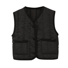 Baby Warm Jacket Cotton Vest Unisex Infant Toddler Padded Waistcoat Lightweight Sleeveless Vest Black 3-4 Years