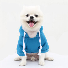 Hondenhoodie voor kleine, middelgrote en grote honden, fleece hoodie voor honden met ritszak, warme herfst/winter katten- en puppysweatshirts (blauw,