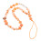 2Pcs Versatile Orange Mobile Phone Chain Lanyard Key Holder Decor 3