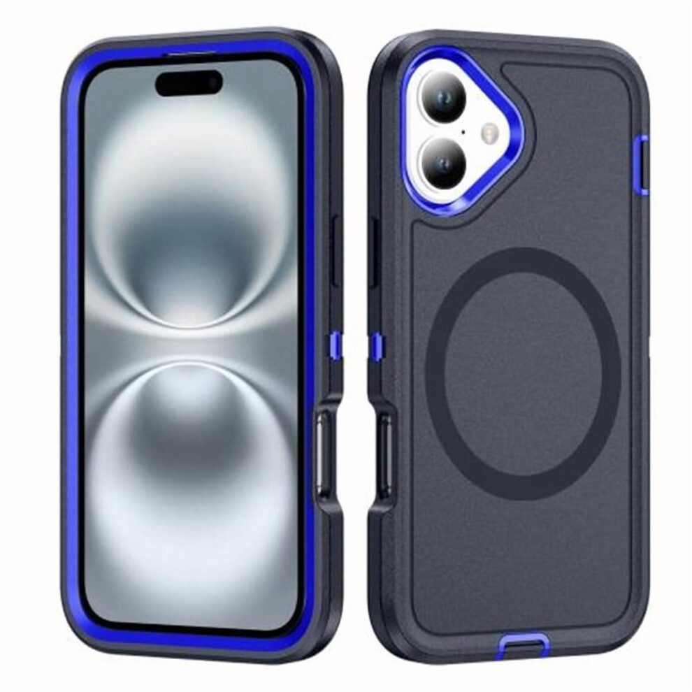 For Compatible With Iphone 16 Life Waterproof Rugged Magsafe Magnetic Phone Case,,For Compatible With Iphone 16 Blue 9193271853763