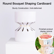 10Pcs Flower Shaping Paper Perfect Shape Sturdy Construction Tear-Resistant Not Easily Collapse DIY Round Bouquet Shaping Cardboard Party Supply