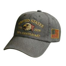 Casquette commémorative du 250e anniversaire des États-Unis – Casquette de baseball patriotique brodée et ajustable pour hommes et femmes