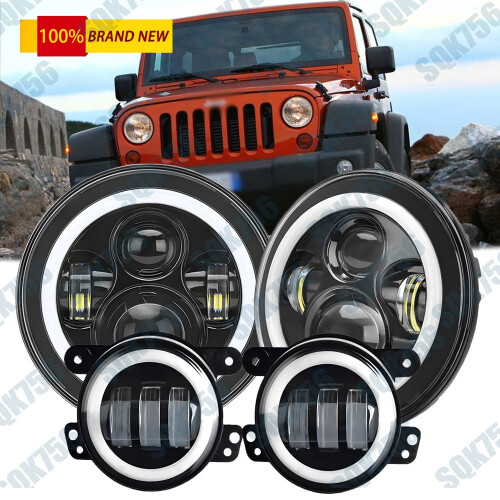 2007-2018 για Jeep Wrangler JK Combo 7" στρογγυλά φώτα LED με φώτα ομίχλης