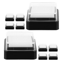 60Stk Stempelkissen Schwarz Kunststoff Stamp Ink Pads Büro DIY