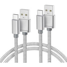 Compatível com iPhone 16/15 Pro Max, iPad 10, Samsung S25–S20, A52–A54, Pixel 9 e 16e – Cabo USB para USB-C (2 metros, pacote com 2 unidades)