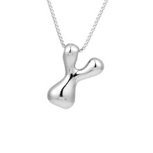 Personalisierte Halskette mit silbernem Anfangsbuchstaben, individueller Anhänger aus einer Legierung für Damen – ideal als Geschenk, zum