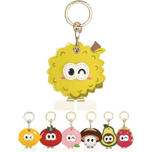 Leather Anti-Lost Keychain Casfor AirTags Tracker Holder, Anti-Drop Scratch Cute Keychain AirTag Holder for Men Women