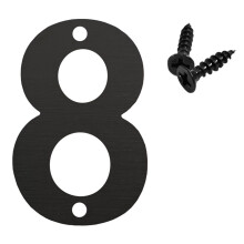 Numéros de maison en métal noir Shichewer, 7,6 cm (3 pouces)