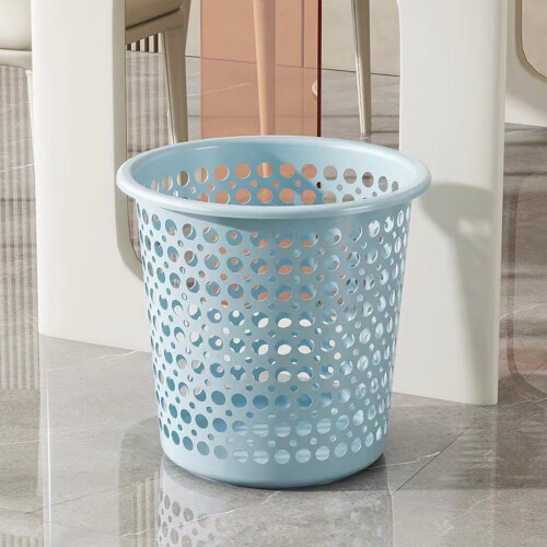 Perforated Plastic Trash Can for Bathroom, Bedroom, Office, Kitchen – Small Space Waste Bin 2