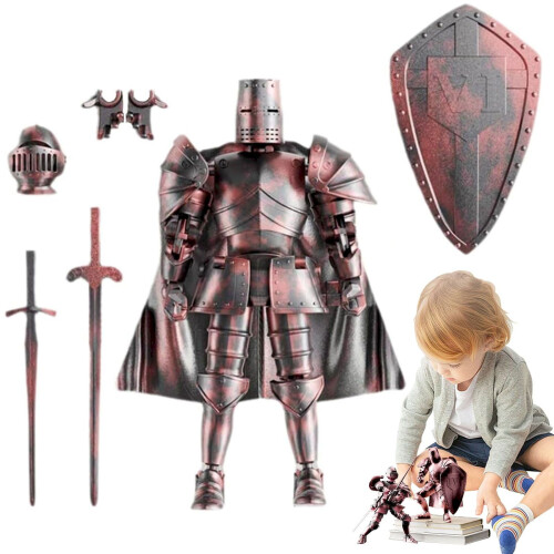 Knight Medieval Action Figures, Multi-Movable Robot Mannequin T13 Dummy (Assembly Required)