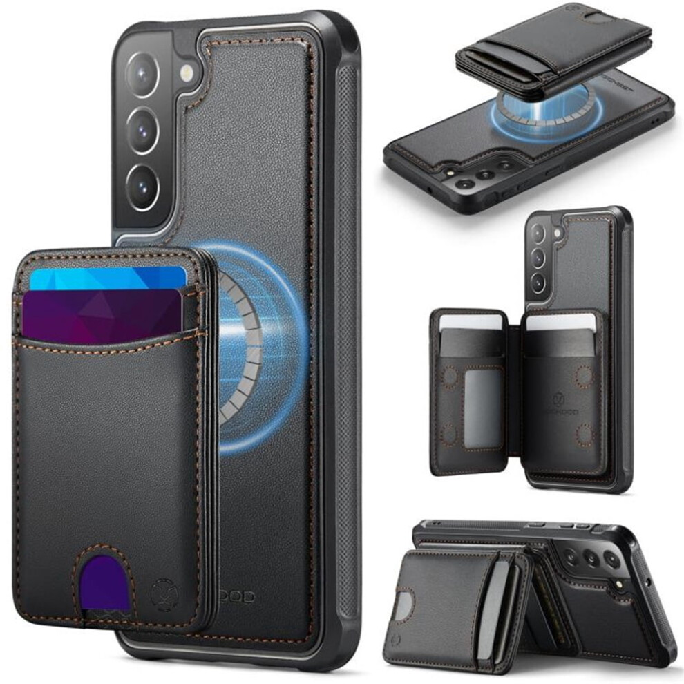 Jeehood Case For Samsung Galaxy S21 Fe 5G: Rfid-Blocking Pu Leather, Magsafe-Compatible 2-In-1 Wallet With Push Card Holder & Kickstand 9418476716386