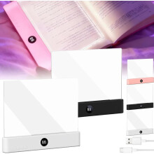 Lampe de lecture LED rechargeable Ă pince, respectueuse des yeux, avec 3