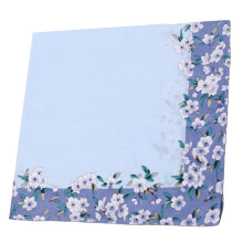 Cotton Handkerchief Gentle on Skin Strong Absorption Pocket Cotton Towel Elegant Flower Pinted Hankies For Ladies