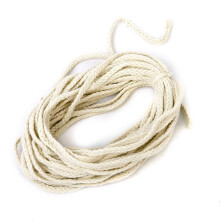 10M 5mm Soft Braided Cotton Rope Piping Cord String Multi Use Beige Natural