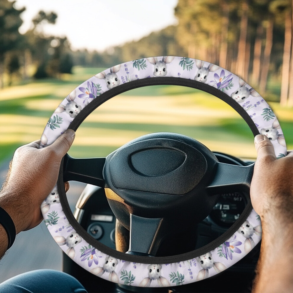 Easter Rabbit Golf Cart Steering Wheel Cover Â Universal, Compatible With Club Car 9130661947985