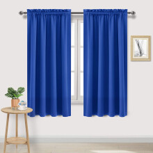 Blackout Curtains Bedroom 42x72 Inch Blue 2 Panels