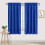 Blackout Curtains Blue 2 Panels 38x84 Inch 1