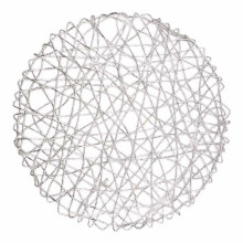 6-Pack Paper Rope Placemats, Natural Woven Table Mats For Dining & Restaurant Decor - 15 Inch Round Metallic Strung Placemats