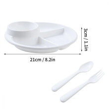 WORTHBUY Fruit Salad Plate Microwave Safe Reusable Divided Dinner Plates Food Dishes Cake Dessert Tray Kitchen Tableware
