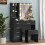 Black Vanity Table with LED Lights Mirror Dresser 2