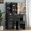 Black Vanity Table with LED Lights Mirror Dresser 3