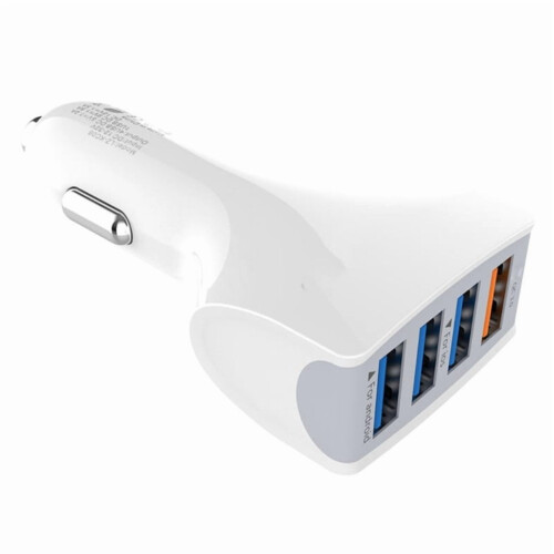 Kfz-USB-Ladegerät, 4-Port-Schnellladeadapter mit Kabel