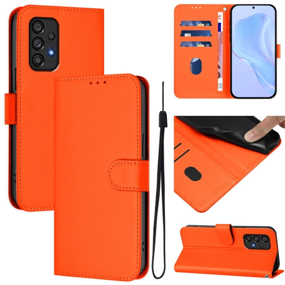 Wallet Case Compatible With Samsung Galaxy A53 5G Â Pu Leather Magnetic Flip Folio, 3-Card Slot & Wrist Strap, Orange 9170372161492