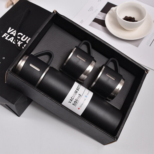 Ensemble de gobelets sous vide en acier inoxydable 304 avec 3 couvercles