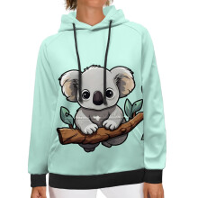 Dames hoodie met koalaprint, oversized maat 3XL
