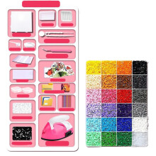 24-Color 5mm Fuse Beads Kit with Tweezers Ironing Paper
