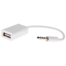 Převodní kabel do auta MP3AUX na USB 2.0, bílý