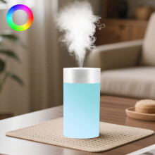 Humidificateur USB 400 ml, mini diffuseur de brume LED, humidificateur ultrasonique silencieux 36 dB pour la maison/le bureau/la voiture/la chambre