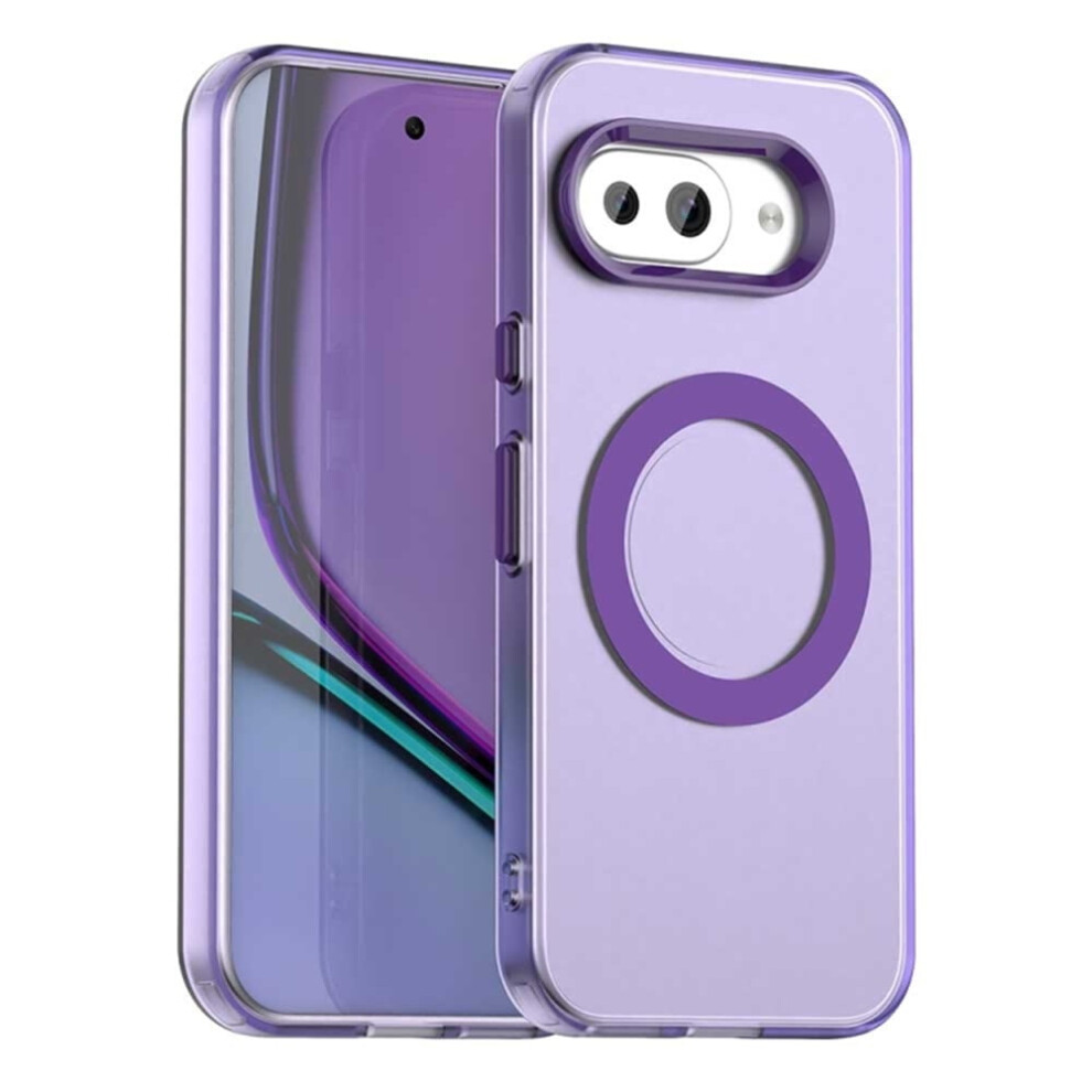 Cute Candy Color Magsafe-Compatible Slim Shockproof Case For Google Pixel 9A (6.3") – Purple 9165521664740