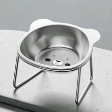 Upphöjd kattskål i rostfritt stål, upphöjda husdjursskålar för mat och vatten, unik djurformad design, halkfri matare för katter, små hundar