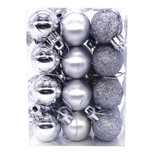 School Christmas Decorations Ball Pendant Decorative Shatterproof Tree Pendants Hanging 30mm Baubles Balls Ornaments Set Pack of 24 Pcs, Home Gifts