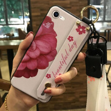 Pouzdro na telefon kompatibilní s iPhone 7/8/SE 2020/SE2 – stojánek, poutko na zápěstí, vodotěsné, prachotěsné, květinový vzor