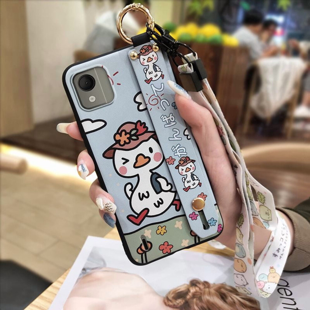 Nokia C110 4G Phone Case Â Waterproof, Shockproof, Dirt-Resistant With Ring Kickstand, Wristband & Lanyard, Cute Cartoon Design 9165521662203