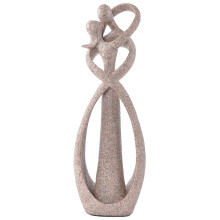 Sculpture abstraite au design créatif pour la décoration de la maison ou du bureau, statue en résine à texture de grès, ornement moderne,